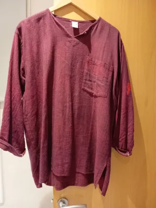 Camisa Granate Algodón Talla 40