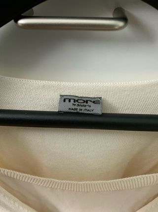 Maglioncino con paillettes beige e nere