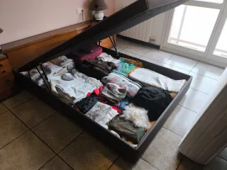 Somier Canapé Polipiel Marrón Bedline 135cm