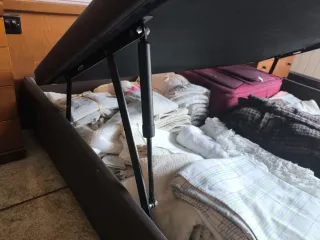 Somier Canapé Polipiel Marrón Bedline 135cm