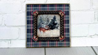 Cartel navideño reno