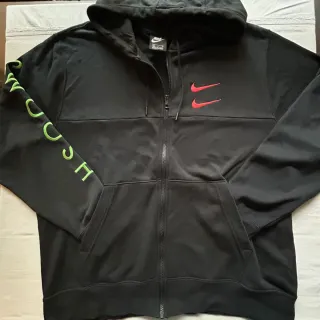Nike Sudadera con capucha negra y verde