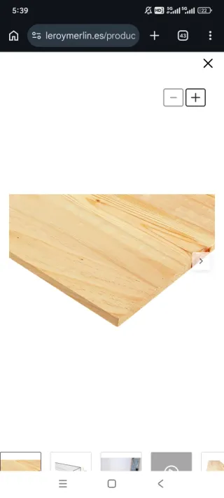 Balda Madera Pino 50x200cm 18mm