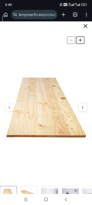 Balda Madera Pino 50x200cm 18mm