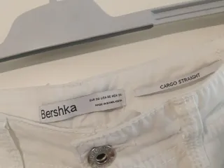 Pantalones Cargo Blancos Bershka Talla 38