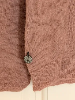 Jersey Maison Scotch rosa con encaje