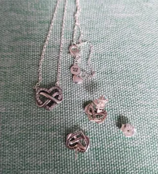 Conjunto Pandora Corazón Infinito Plata
