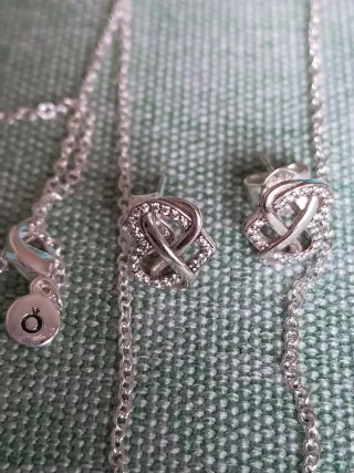 Conjunto Pandora Corazón Infinito Plata