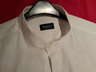 Camisa blanca hombre manga larga