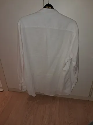 Camisa blanca hombre manga larga