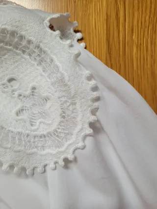 Camisa Sfera Blanca Cuello Encaje
