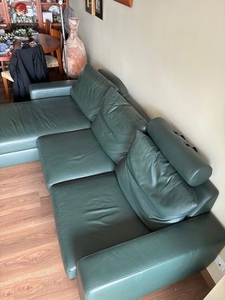 Sofá Stressless piel verde chaise longue