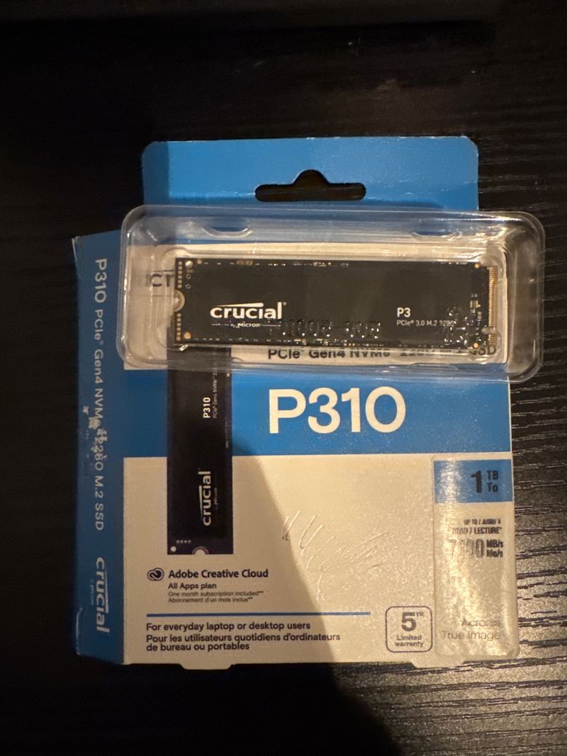 Crucial P310 SSD 1TB NVMe PCIe Gen4 M.2