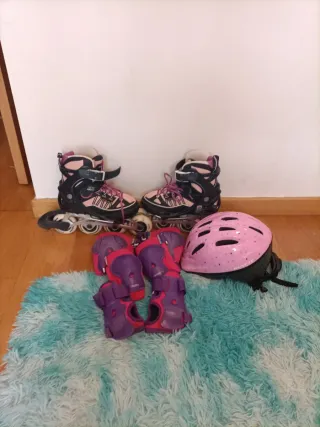 Patines en línea Talla 32-35 + Protecciones