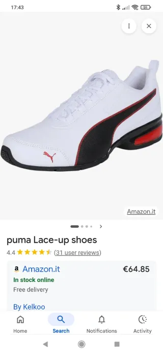 Scarpe Puma Leadcat bianche e rosse 43
