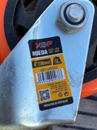 Ruedas Naranjas con Soporte Metálico (Pack 5)