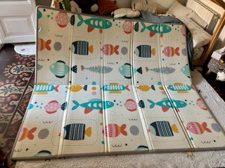 Alfombra Bebé Plegable Acolchada Reversible