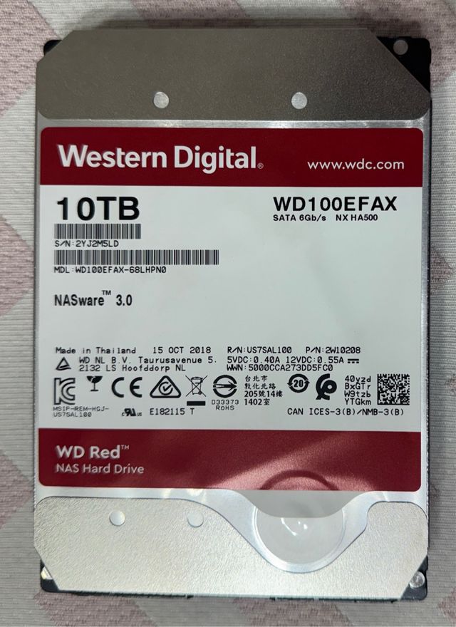 Disco Duro WD Red NAS 10TB WD100EFAX