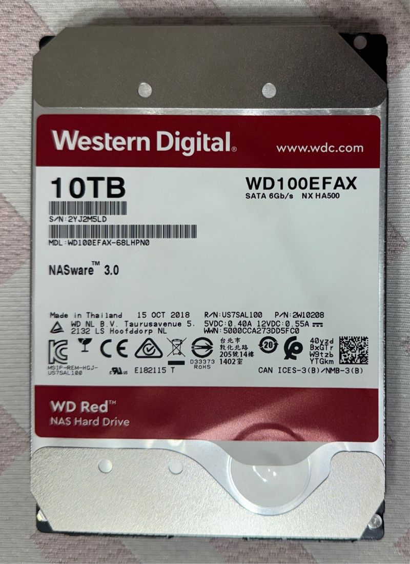 Disco Duro WD Red NAS 10TB WD100EFAX
