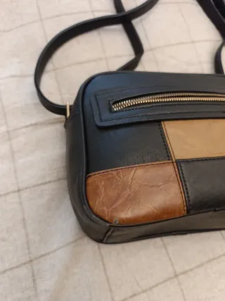 Bolso bandolera negro y marróno