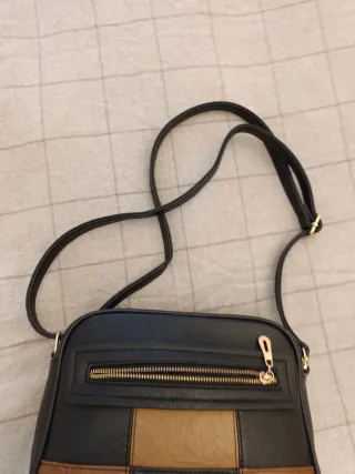 Bolso bandolera negro y marróno