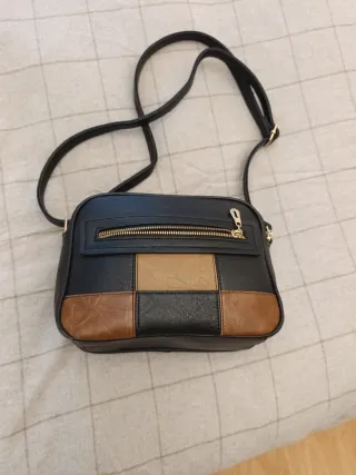 Bolso bandolera negro y marróno