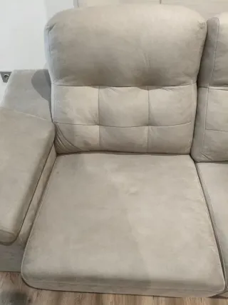 Sofá Chaiselongue Beige/Gris