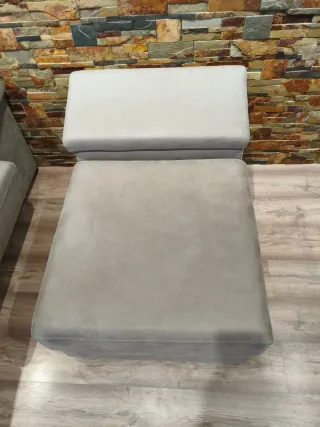 Sofá Chaiselongue Beige/Gris