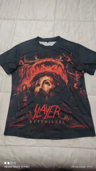 Camiseta Slayer Repentless Negra y Roja