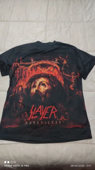 Camiseta Slayer Repentless Negra y Roja
