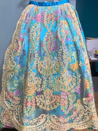 Traje de fallera Alvaro Moliner turquesa