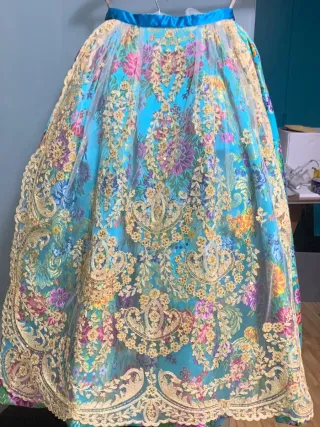 Traje de fallera Alvaro Moliner turquesa