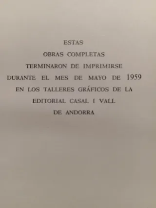 Obras completas, WILLIAM FAULKNER 1 edición 1959.