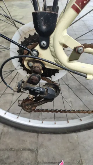 Bicicleta de paseo color crema