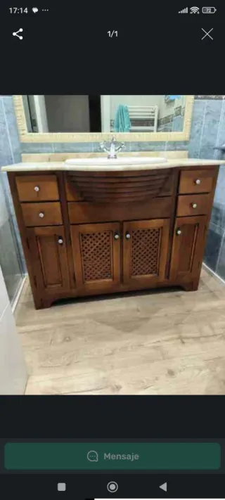 Mueble de baño madera rústico