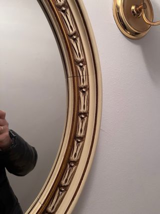 Espejo Vintage Beige y Dorado