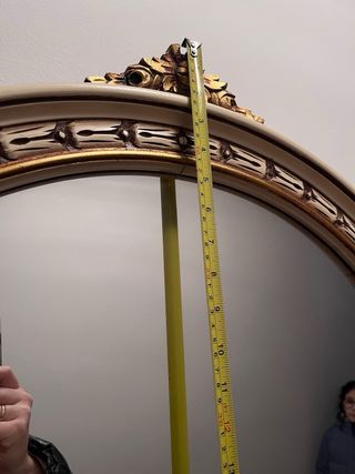 Espejo Vintage Beige y Dorado