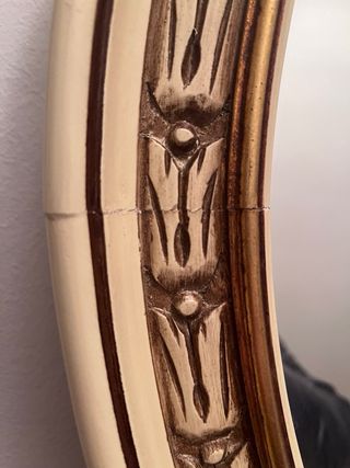 Espejo Vintage Beige y Dorado