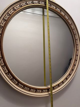 Espejo Vintage Beige y Dorado