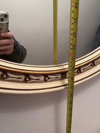 Espejo Vintage Beige y Dorado