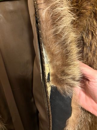 Chaquetón de piel zorro plateado