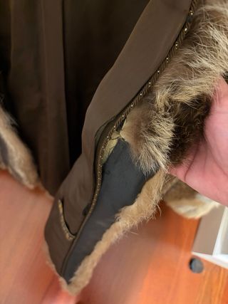 Chaquetón de piel zorro plateado