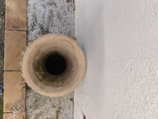 Macetero terracota conchas