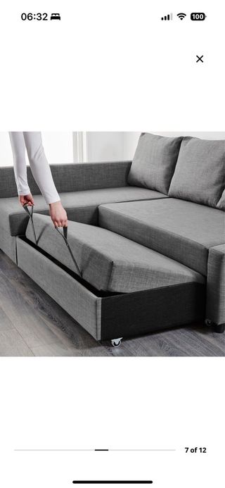 Sofá Cama Chaise Long Gris Ikea. Recoger domicilio