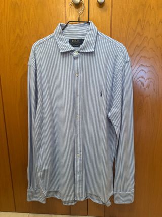 Camisa Polo Ralph Lauren Rayas Azul/Blanco