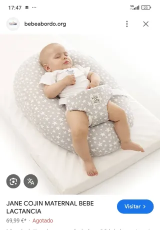 Cojín de lactancia Jane convertible en hamaca.