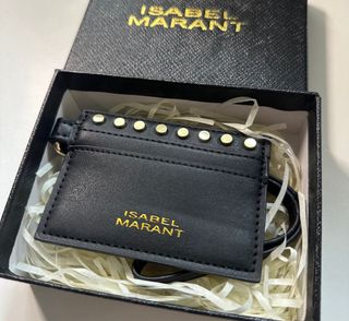 Tarjetero Isabel Marant Negro con Tachuelas