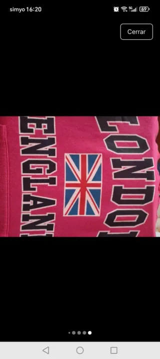 Sudadera London England Talla S