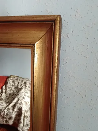 Espejo grande marco dorado