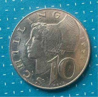 3 Monete 10 Scellini Austria Argento 1958